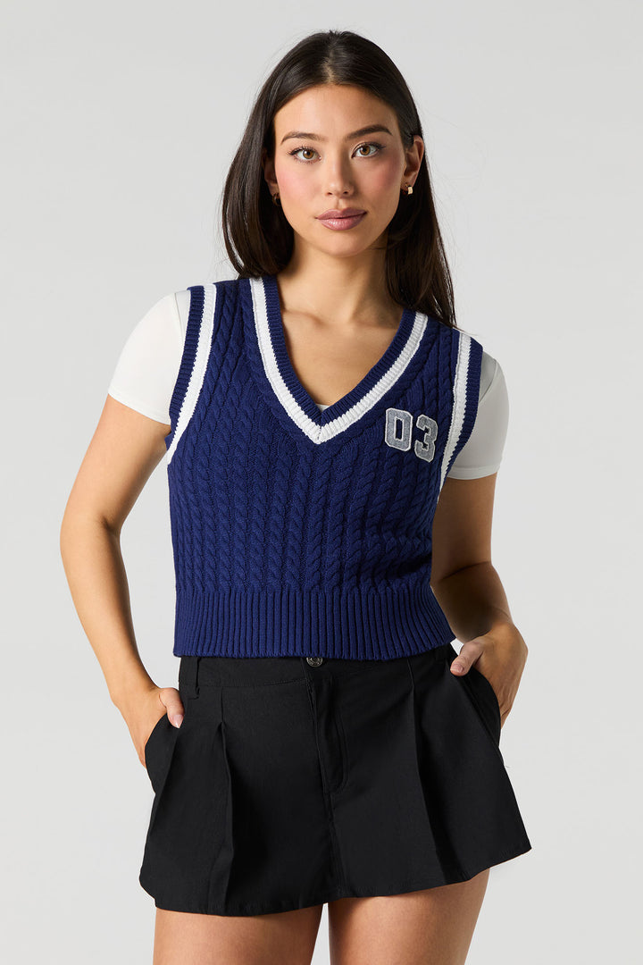 Veste en tricot torsadé