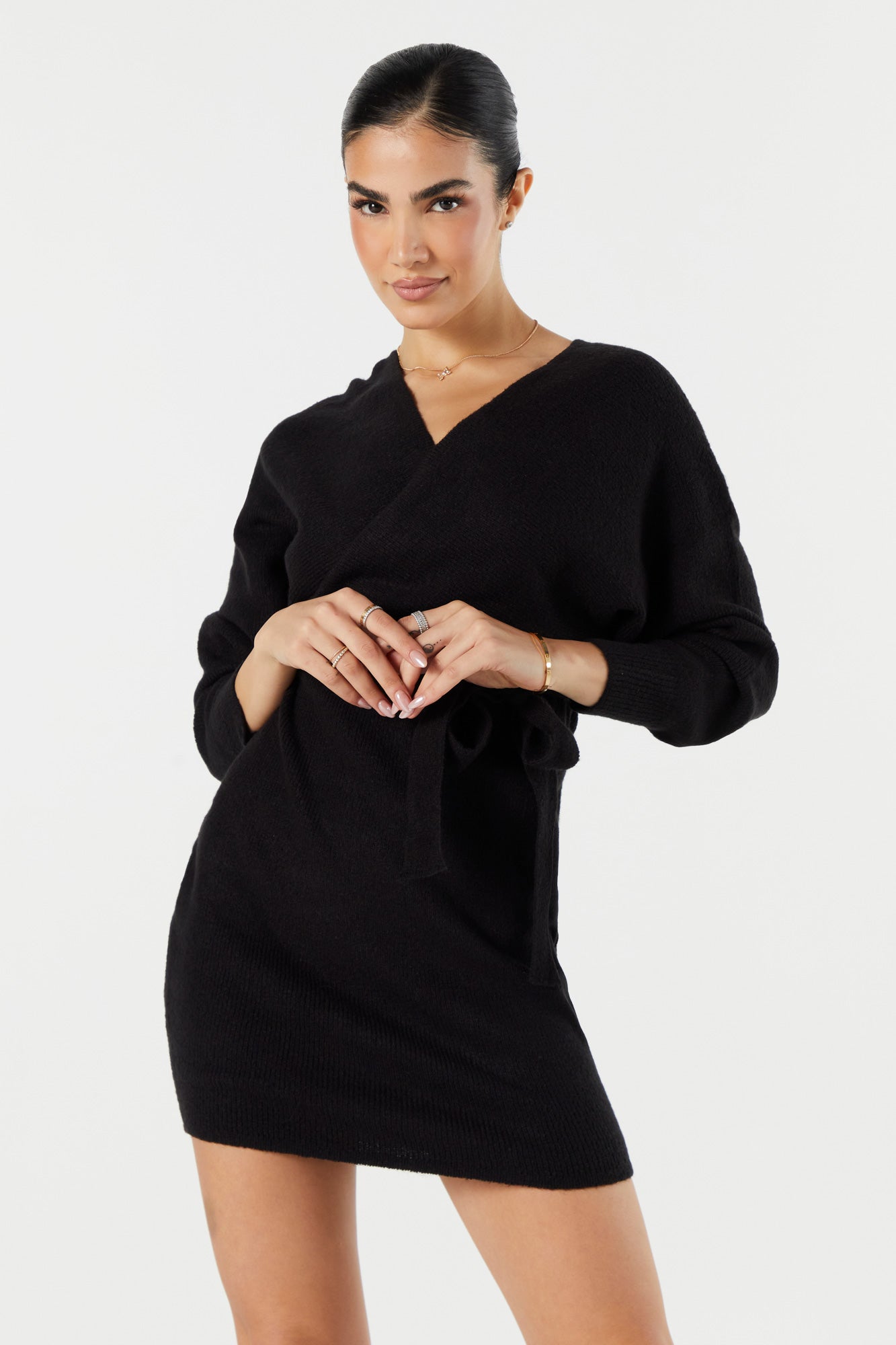 Belted Sweater Dress – Urban Planet