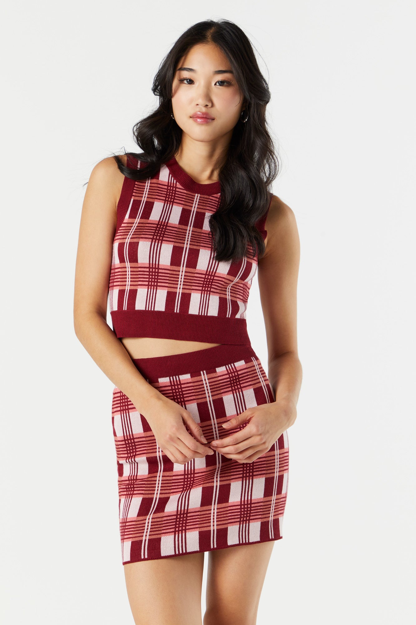 Plaid Crewneck Sweater Tank – Urban Planet