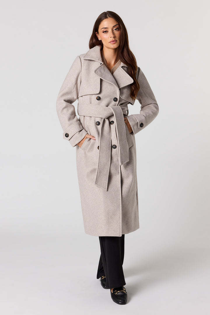 Longline Belted Peacoat