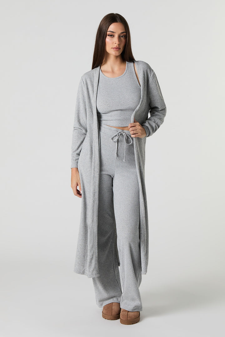 Ribbed Longline Cardigan