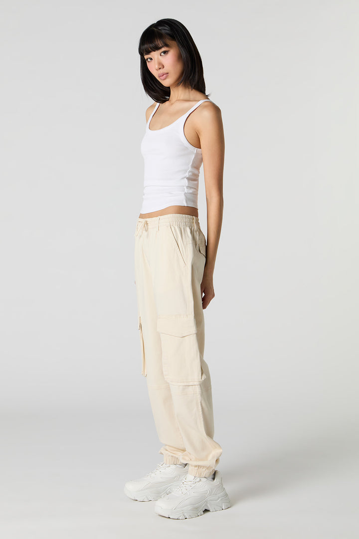 Jogger cargo à taille coulissante