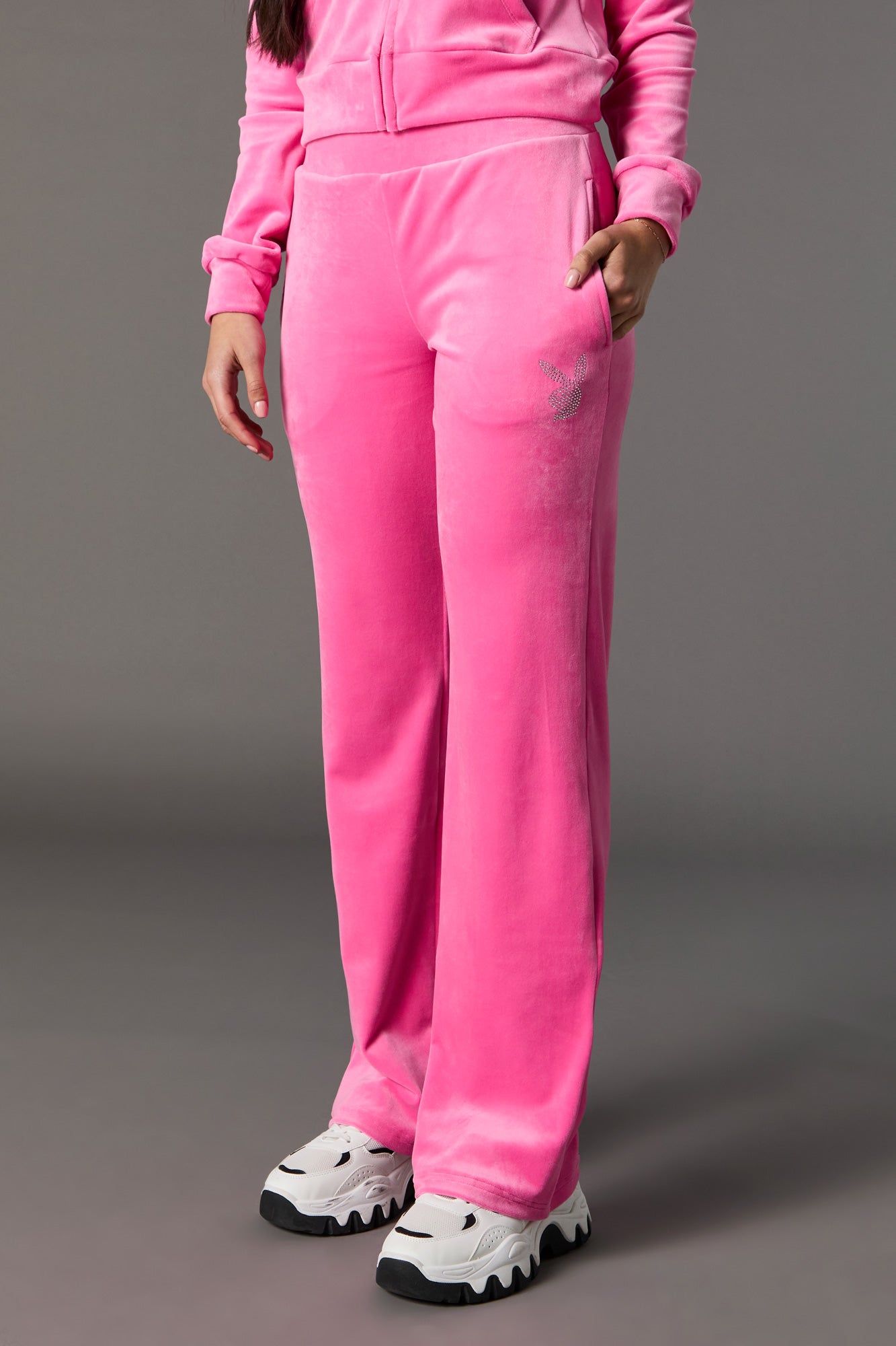 Playboy Rhinestone Velour Jogger