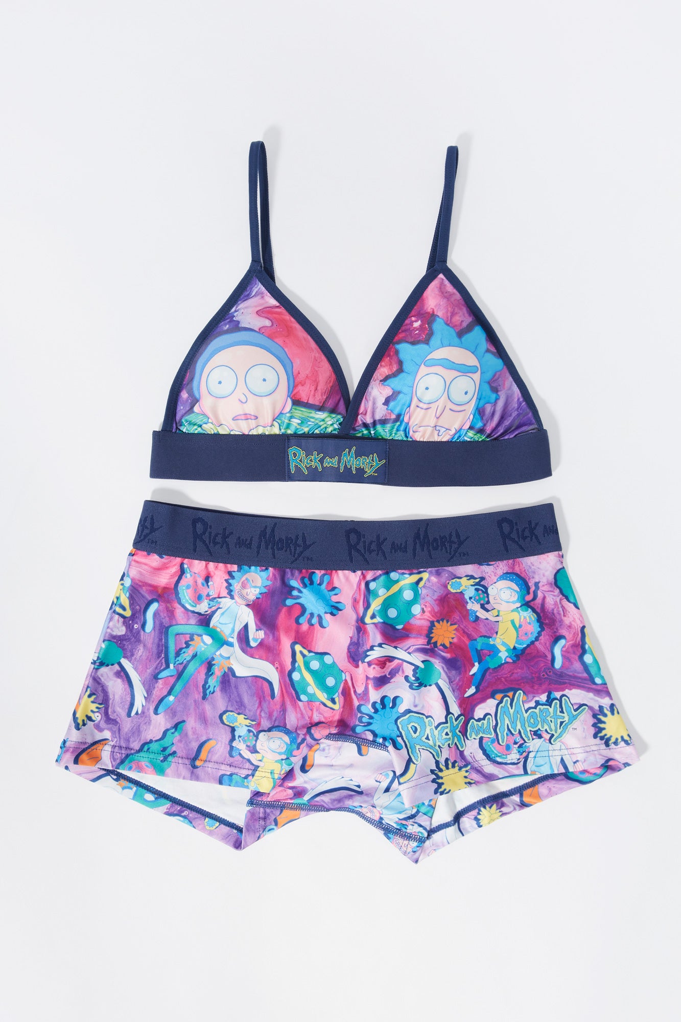 Rick and Morty Triangle Bra and Boy Short Set – Urban Planet