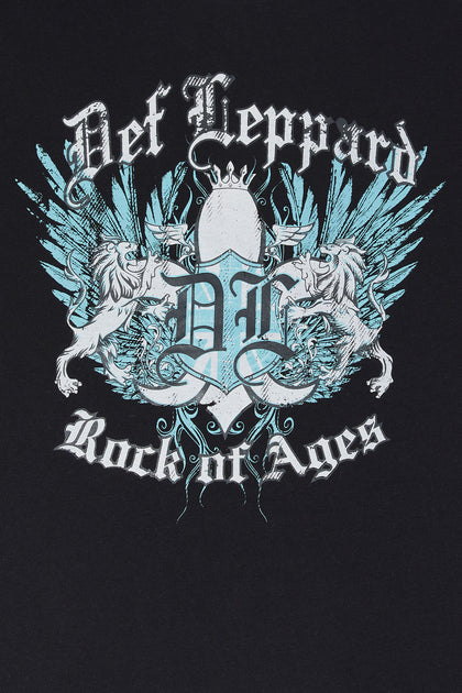 T-Shirt De Coupe Garçonne imprimé Def Leppard Rock Of Ages