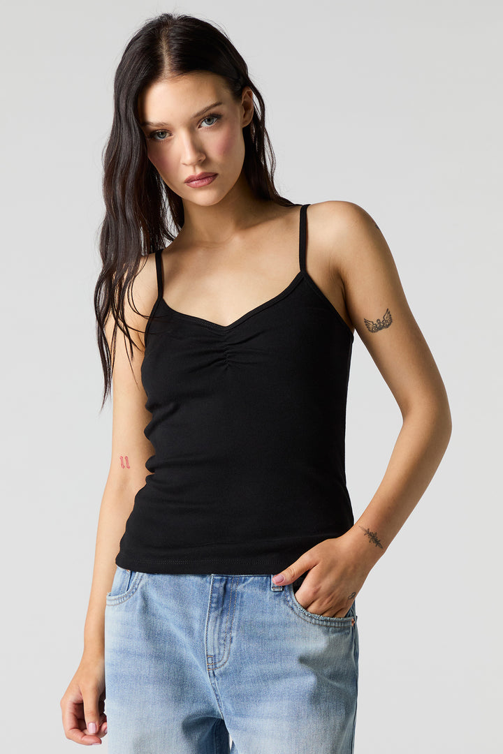 Camisole côtelée cintrée