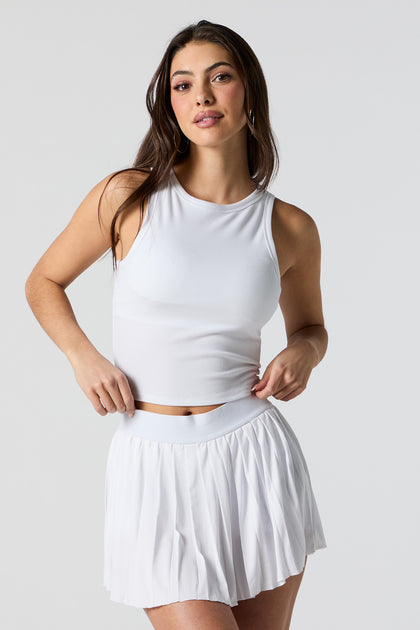Active Ribbed Tank with Built In Bra Cups