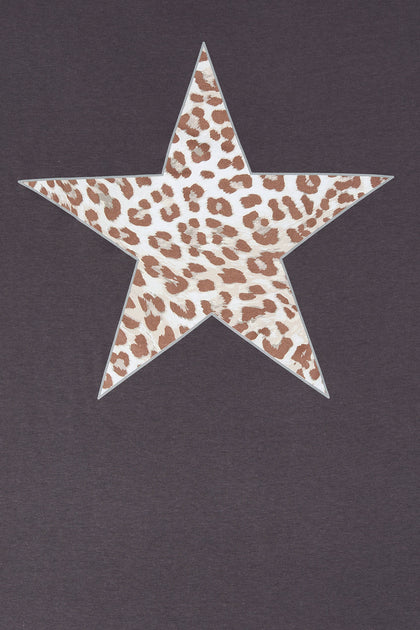 Cheetah Star Graphic Boyfriend T-Shirt