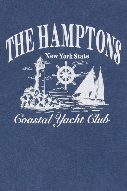 T-shirt ultracourt à imprimé The Hamptons
