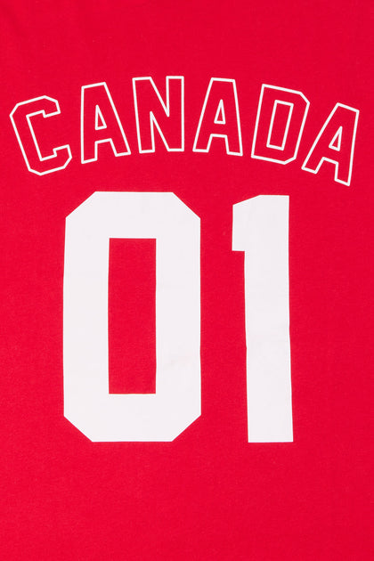 T-shirt de coupe garçonne à imprimé Canada 01
