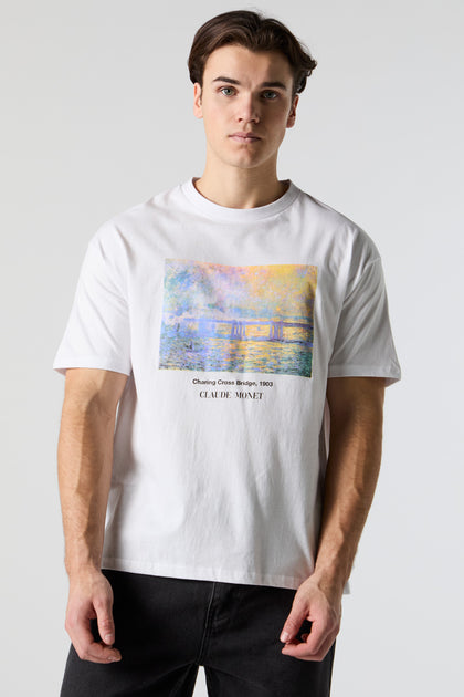T-shirt à imprimé Claude Monet