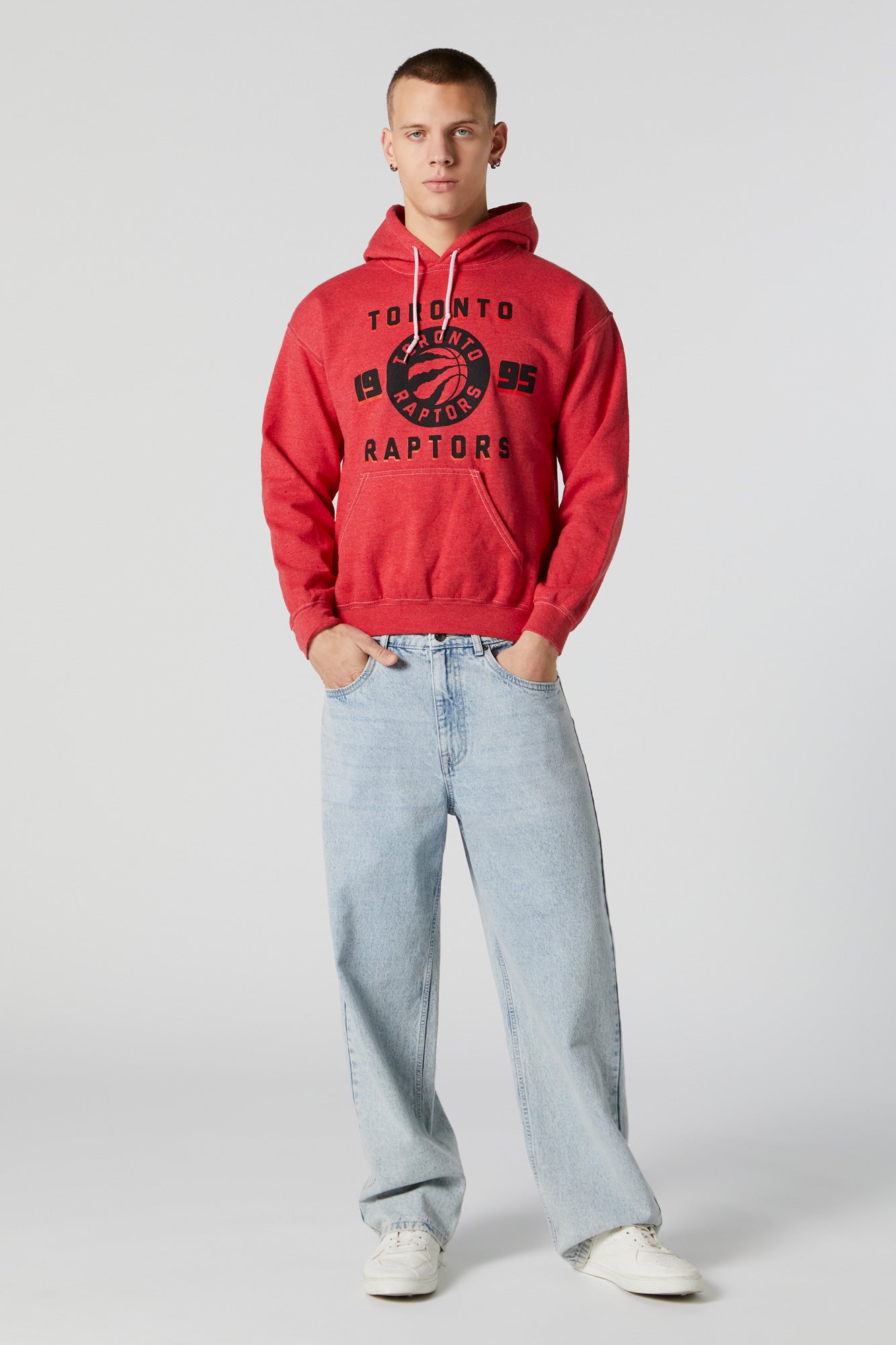 Red clearance raptors hoodie