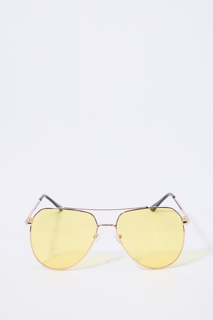 Lightly Tinted Aviator Sunglasses