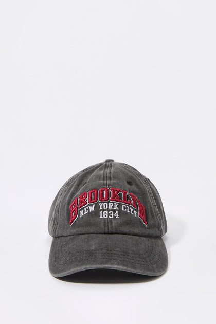 Brooklyn Embroidered Washed Baseball Hat
