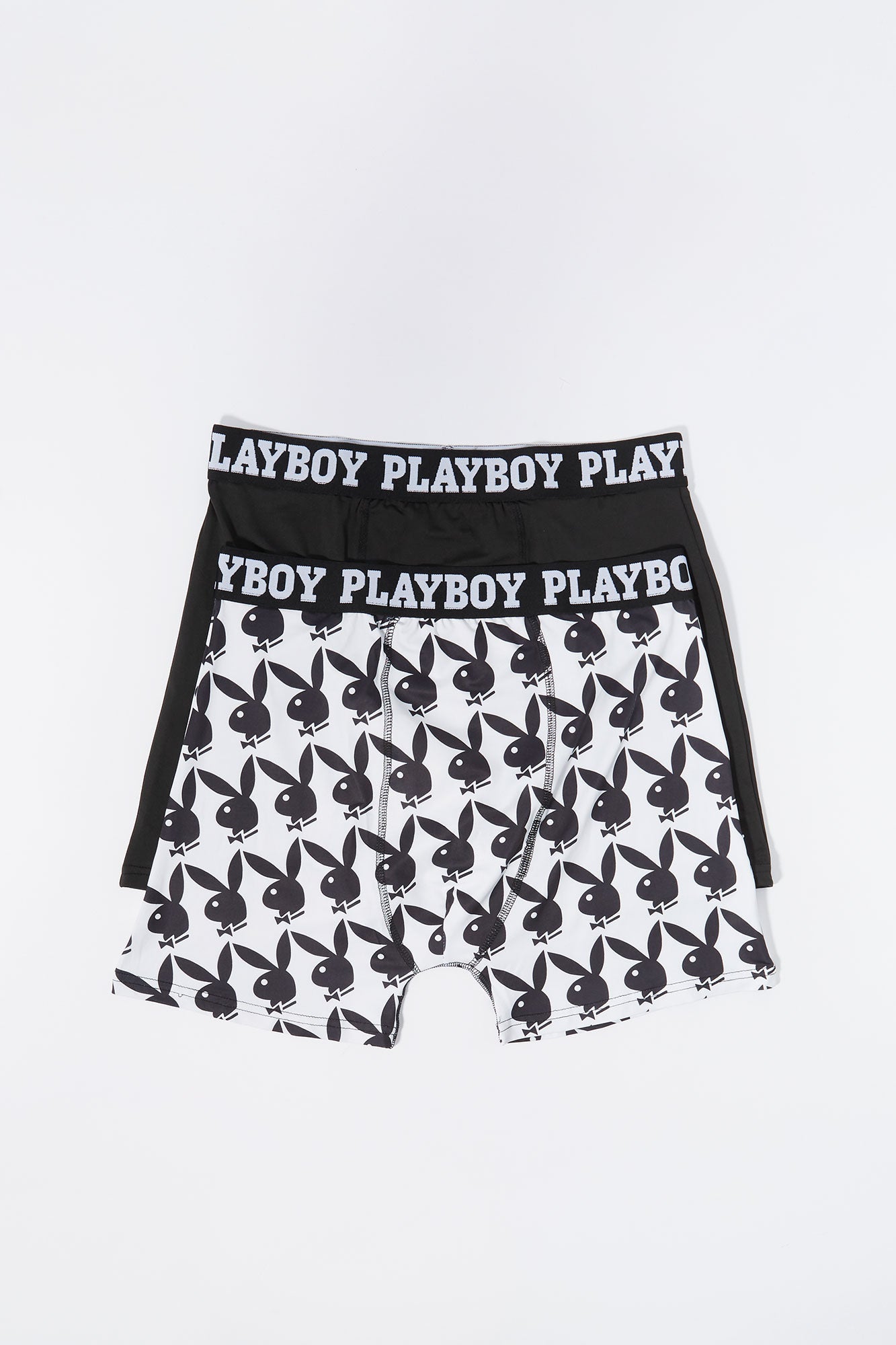Mens Playboy Checkered Print Boxer Brief (2 Pack)