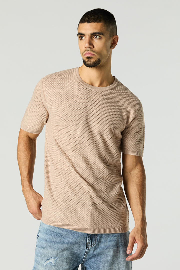 Chemise en tricot ouvert