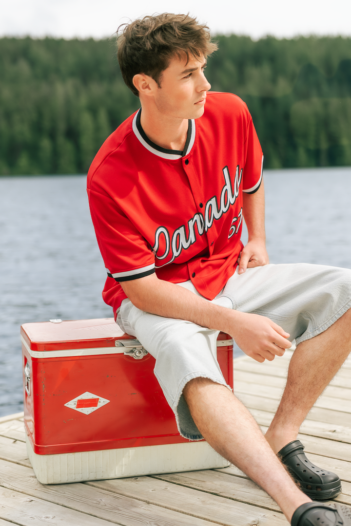 Canada Graphic Mesh Baseball Jersey