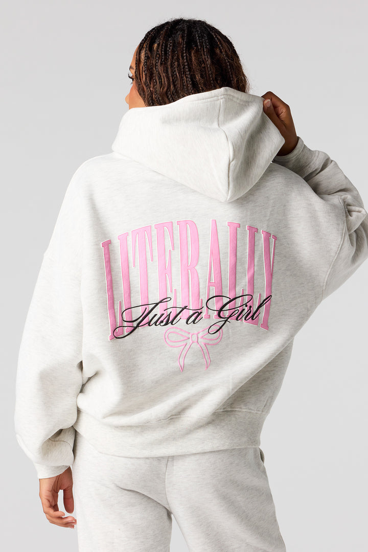 Puff Print Boxy Fleece Hoodie