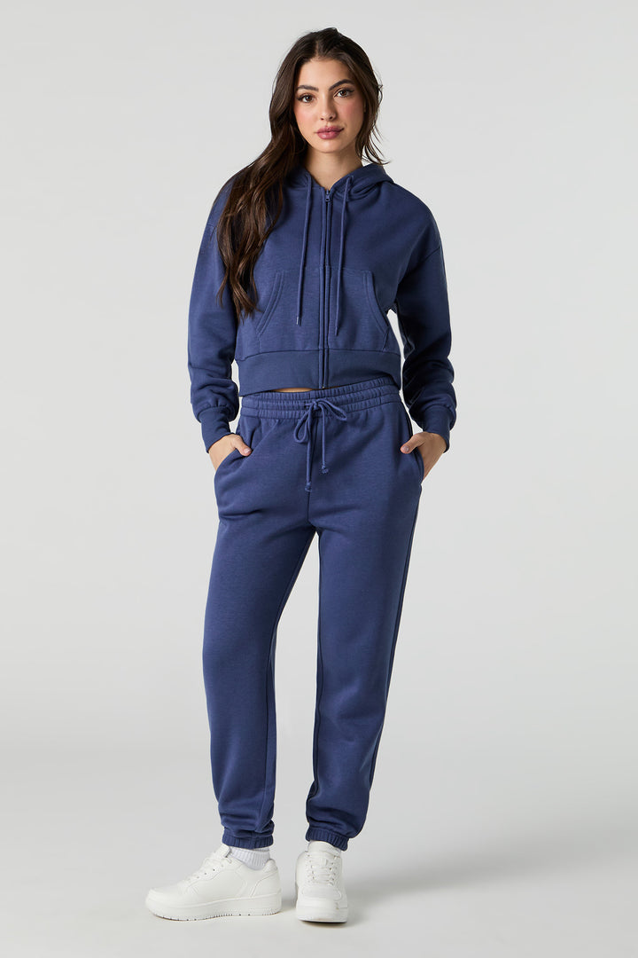 Jogger en molleton à taille haute