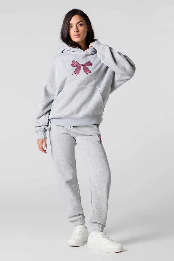 Bow Embroidered Classic Fleece Jogger