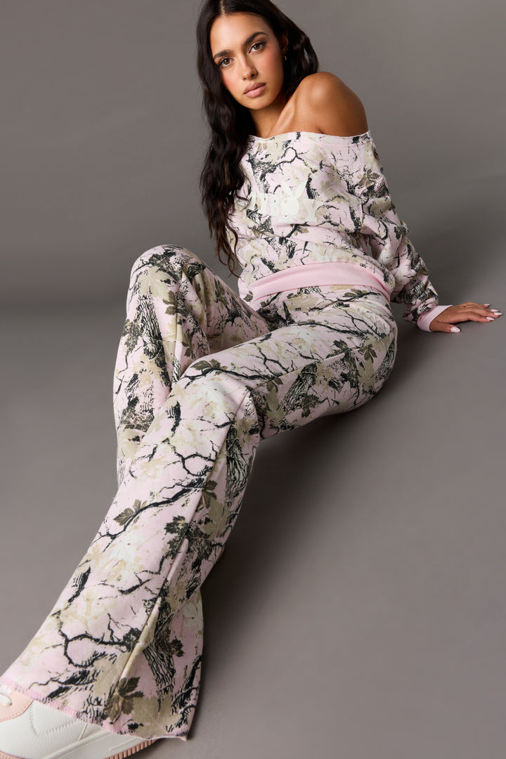 Pantalon d'entraînement à jambe évasée avec imprimé Playboy