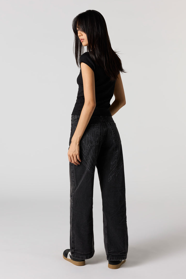 Low Rise Printed Skater Jean