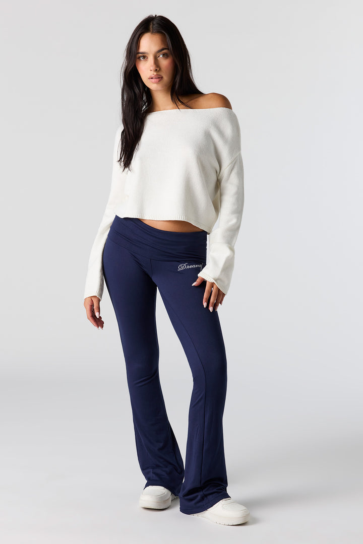 Embroidered Flare Legging