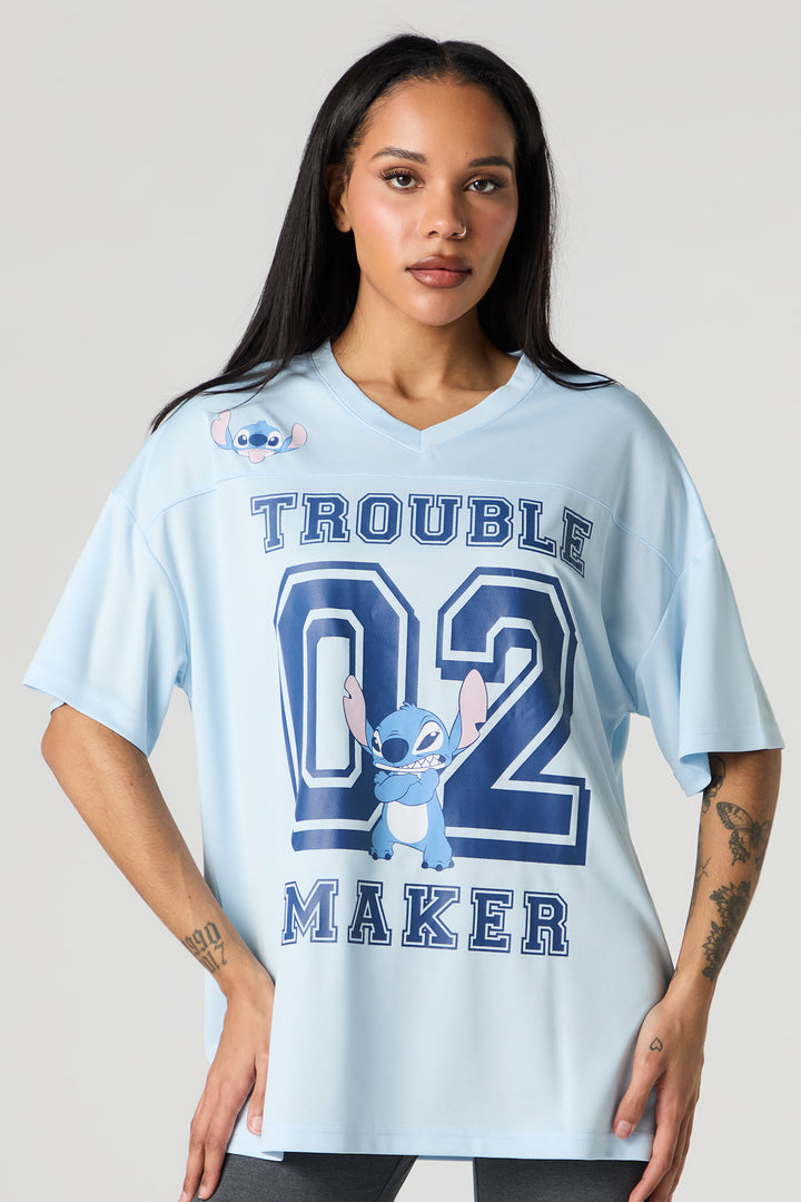 Jersey en filet à imprimé Stitch
