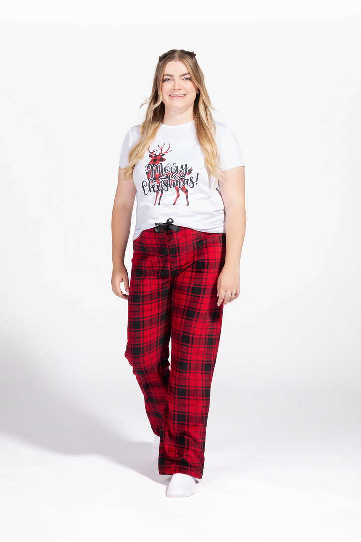 Womens Fammy Jammies Merry Christmas Pajama Set