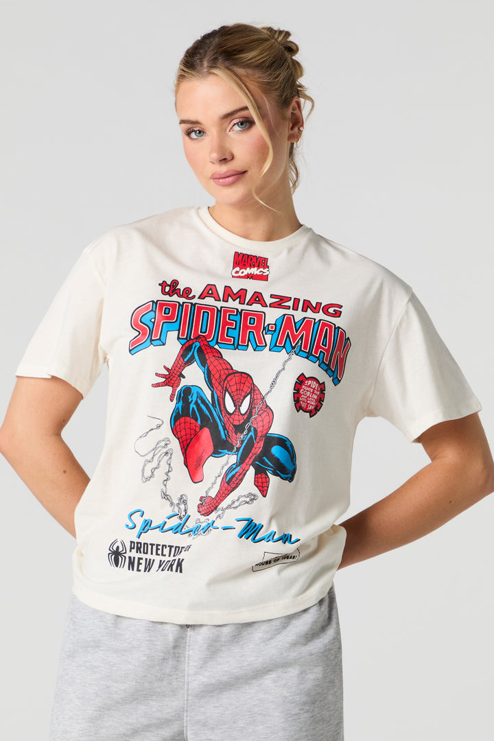 T-shirt coupe garçonne à imprimé The Amazing Spider-Man
