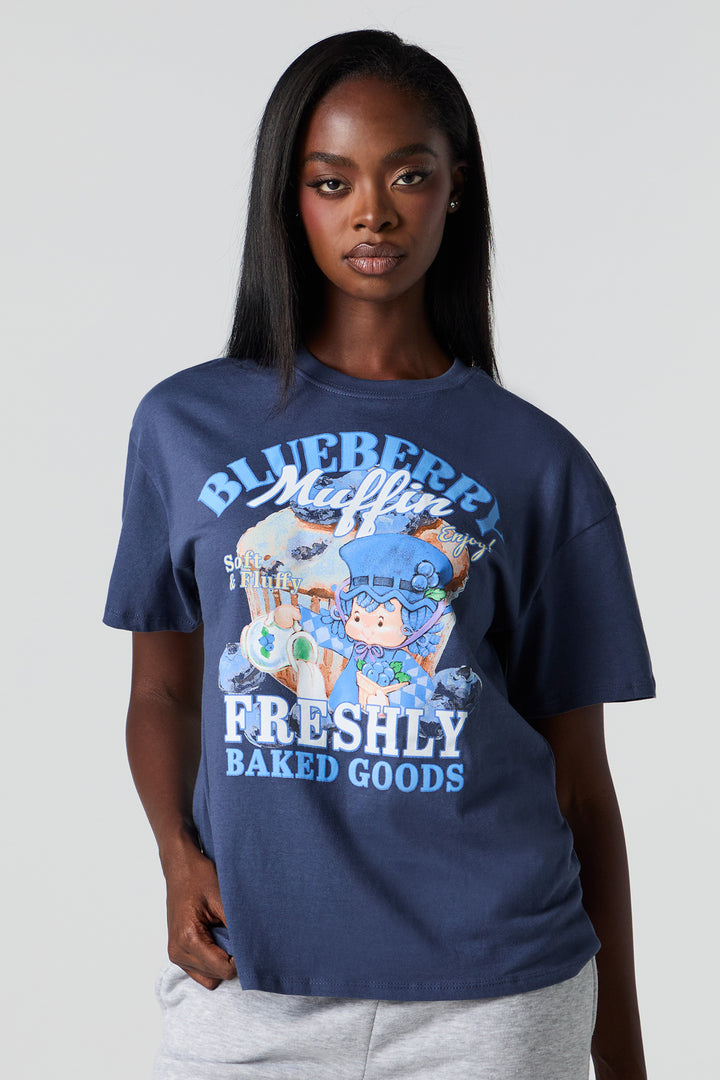 T-shirt de coupe garçonne à imprimé Strawberry Shortcake Friends