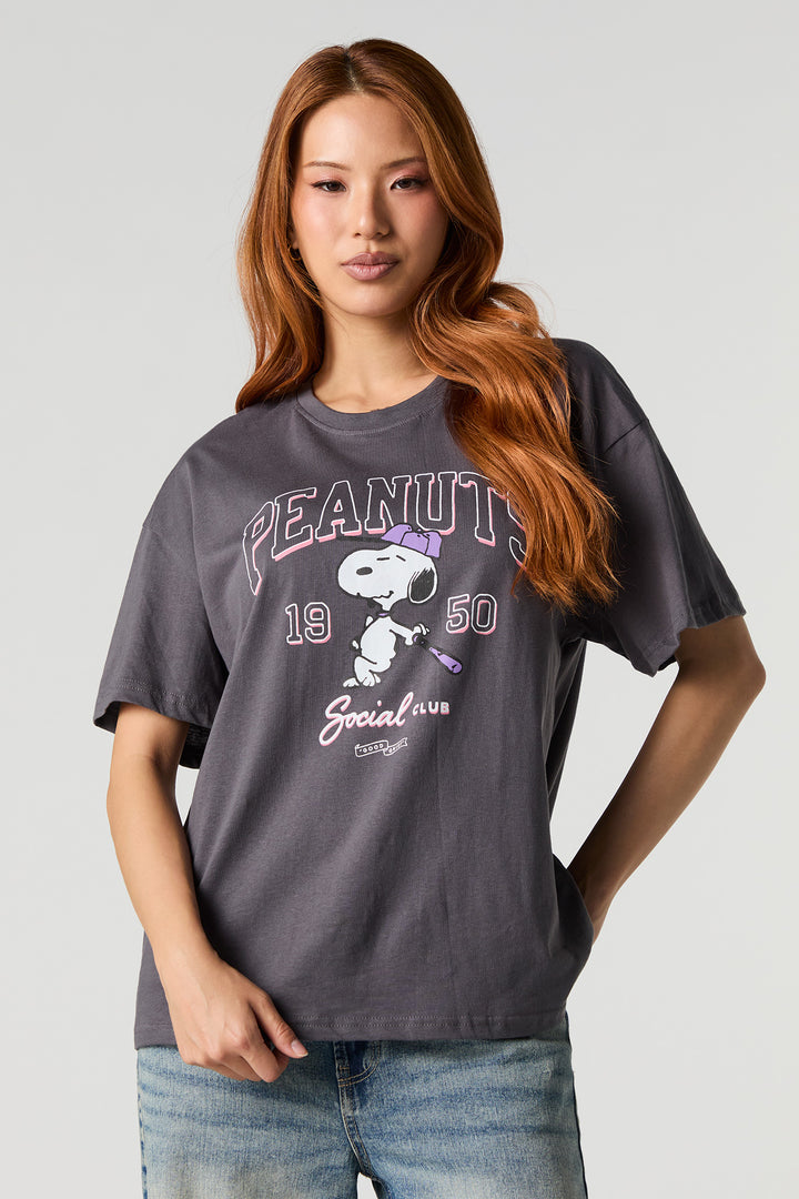 T-shirt coupe garçonne à imprimé Peanuts