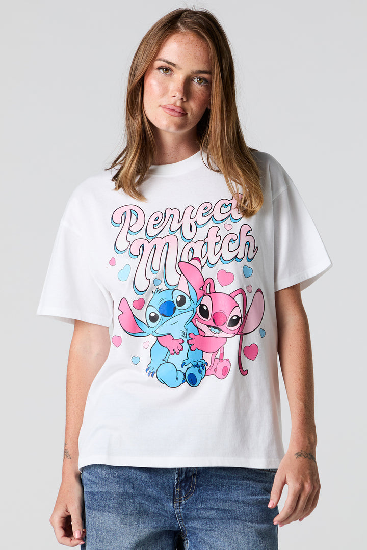 Stitch Perfect Match Graphic Boyfriend T-Shirt