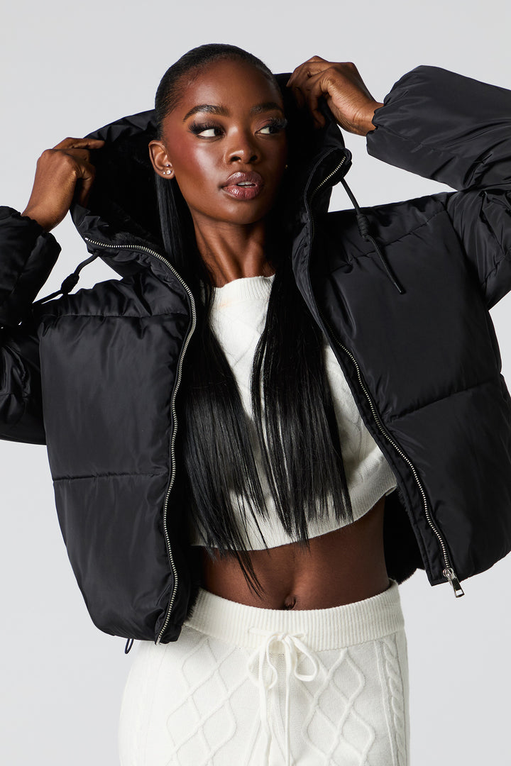 Faux-Fur Lined Puffer Jacket