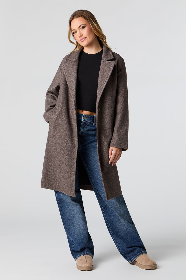 Single Button Midi Coat