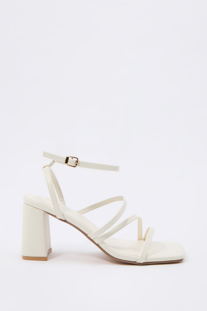 Strappy Open Toe Block Heel