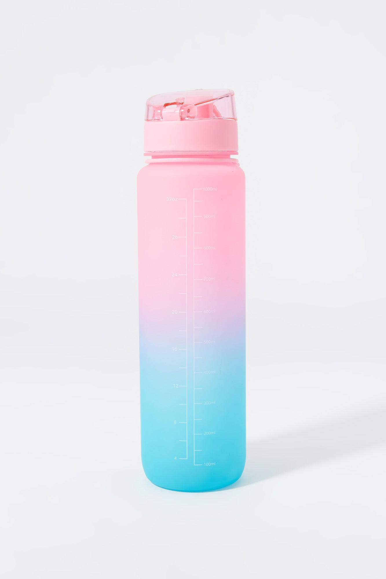 Motivational Ombre Flip Straw Water Bottle - Red