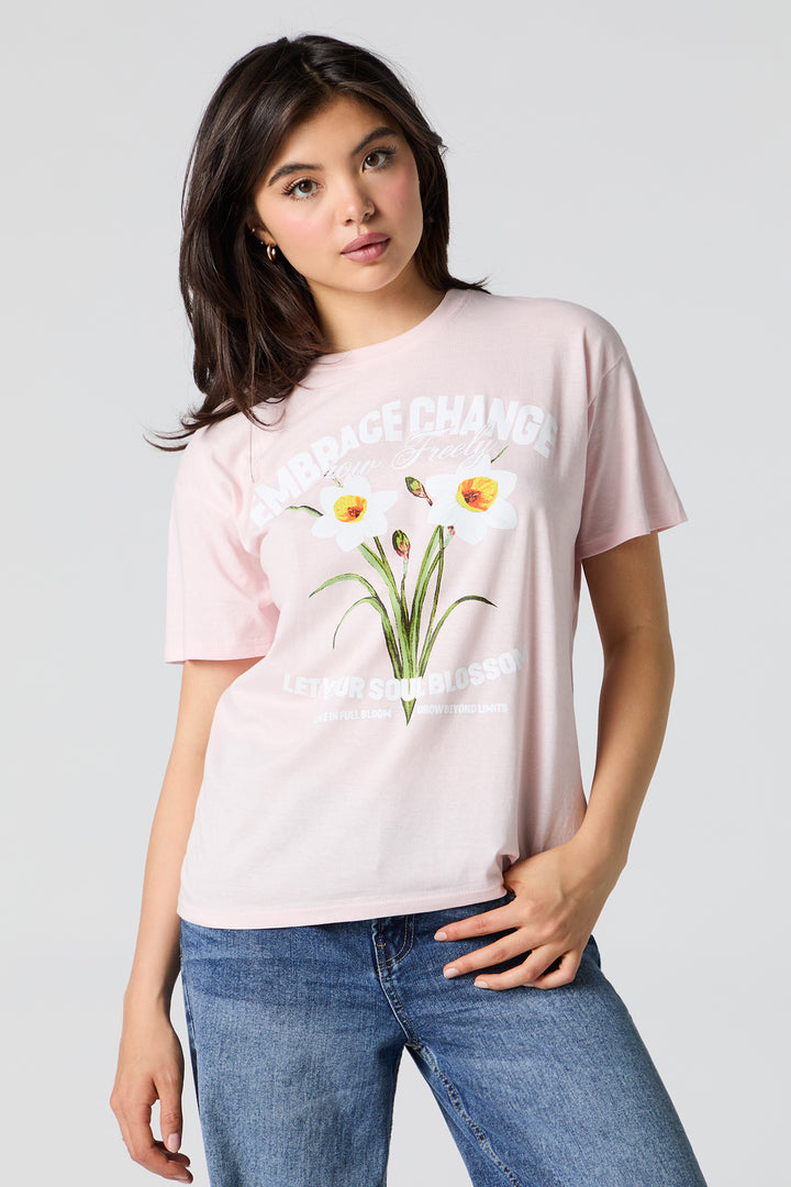 Embrace Change Graphic Boyfriend T-Shirt