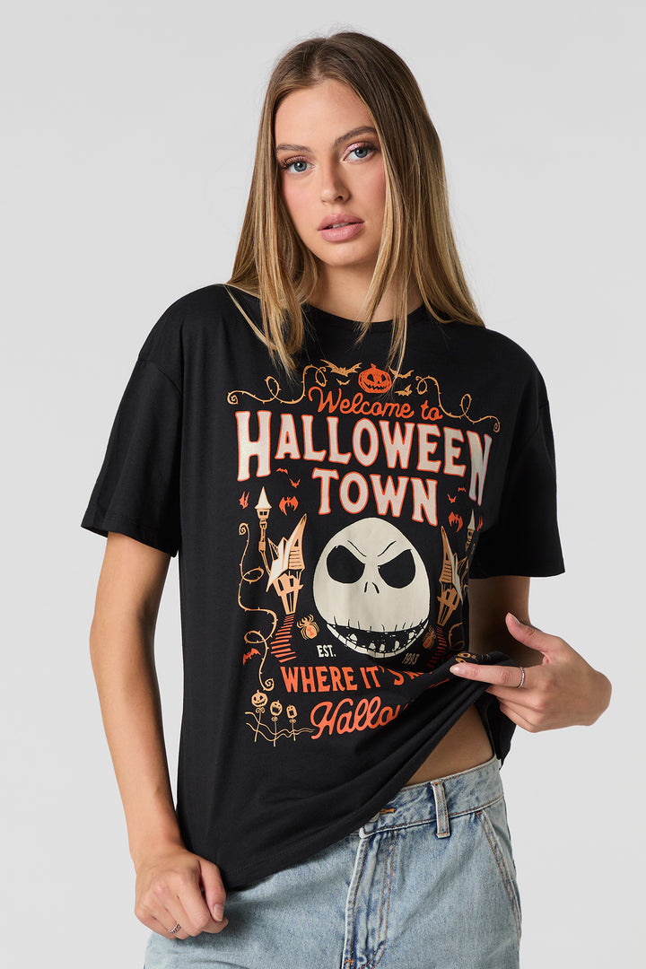 Halloween Town Graphic Boyfriend T-Shirt