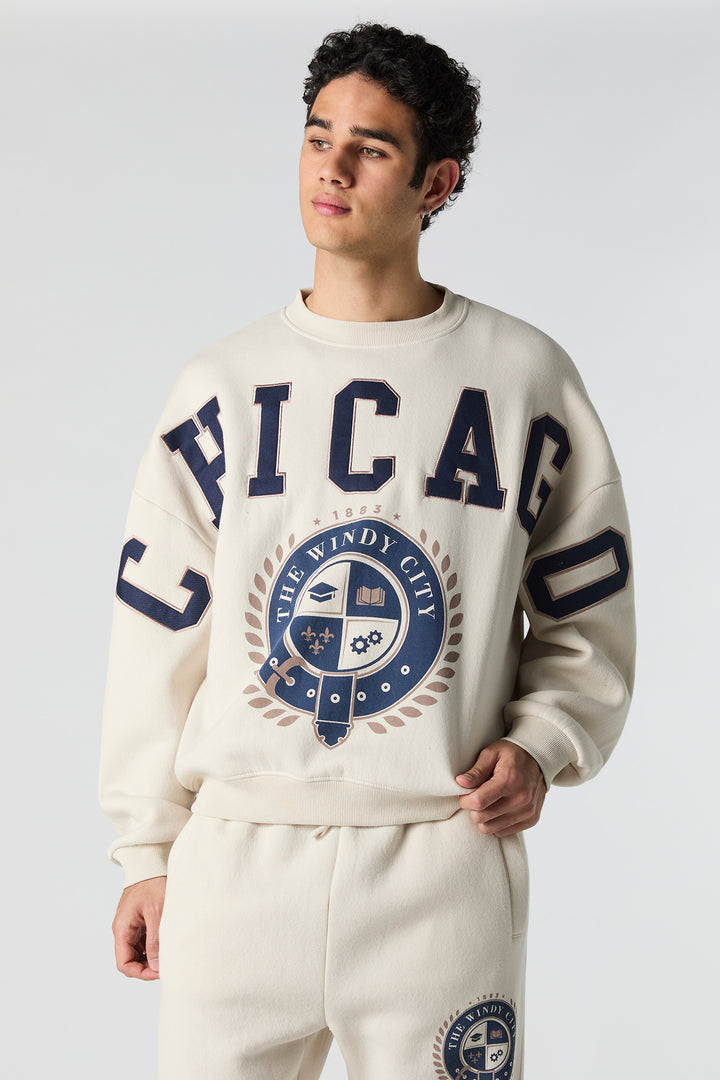 Chicago Twill Embroidered Fleece Sweatshirt