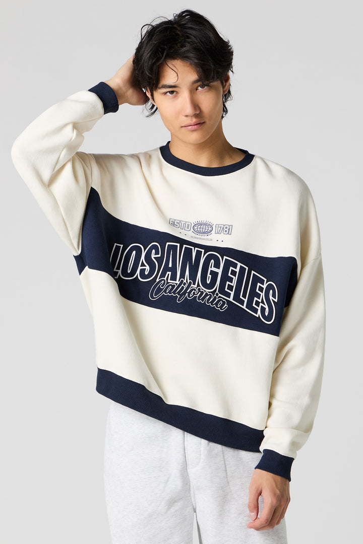 City Graphic Colourblock Fleece Sweatshirt