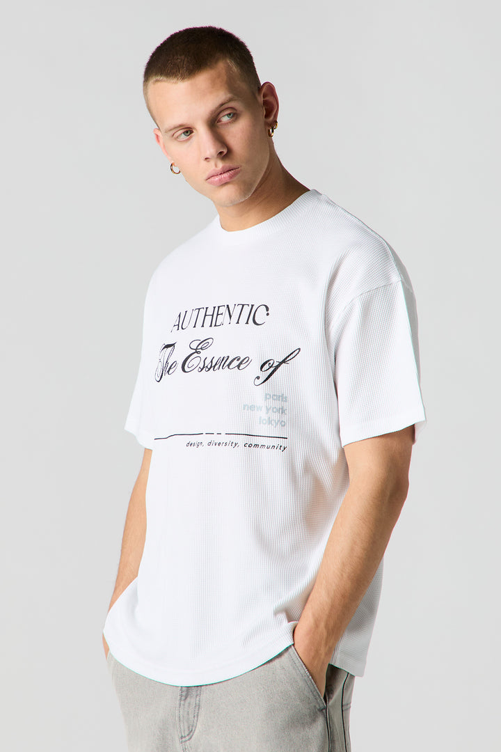 Authentic Graphic Textured T-Shirt