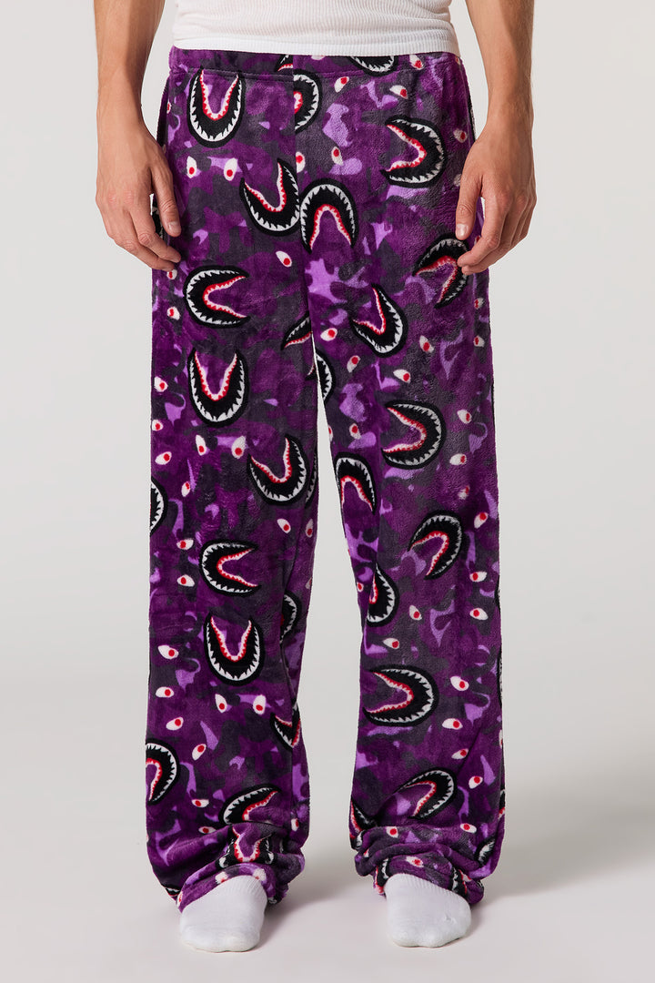 Pantalon de pyjama imprimé en peluche