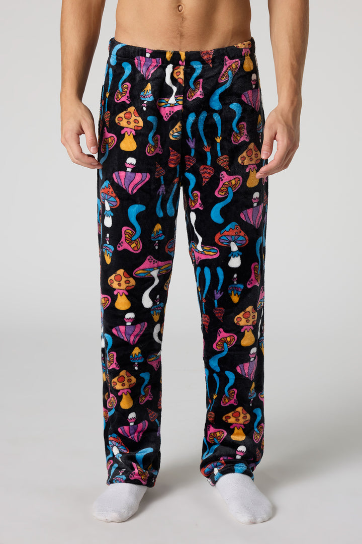 Printed Plush Pajama Pant