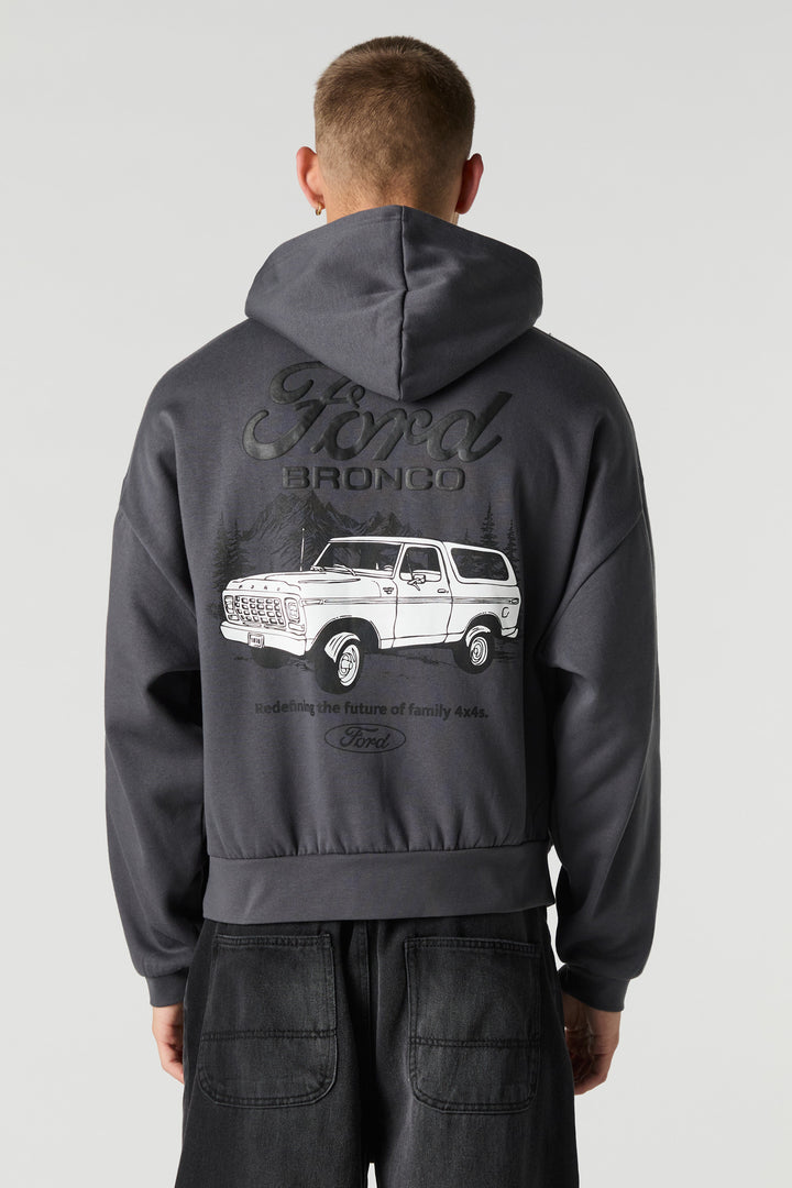 Haut à capuchon en molleton à imprimé en relief Ford Bronco