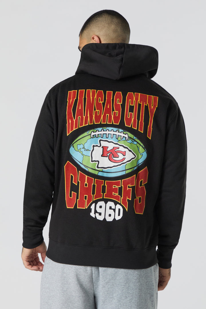 Haut à capuchon en molleton à imprimé floqué Kansas City Chiefs
