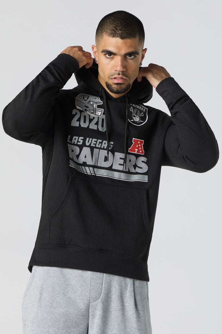 Haut à capuchon en molleton à imprimé floqué Las Vegas Raiders
