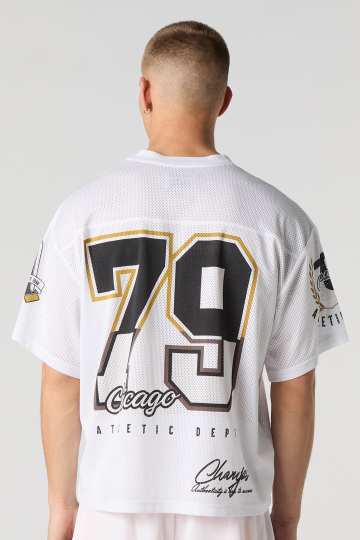 Jersey de football en filet à imprimé City