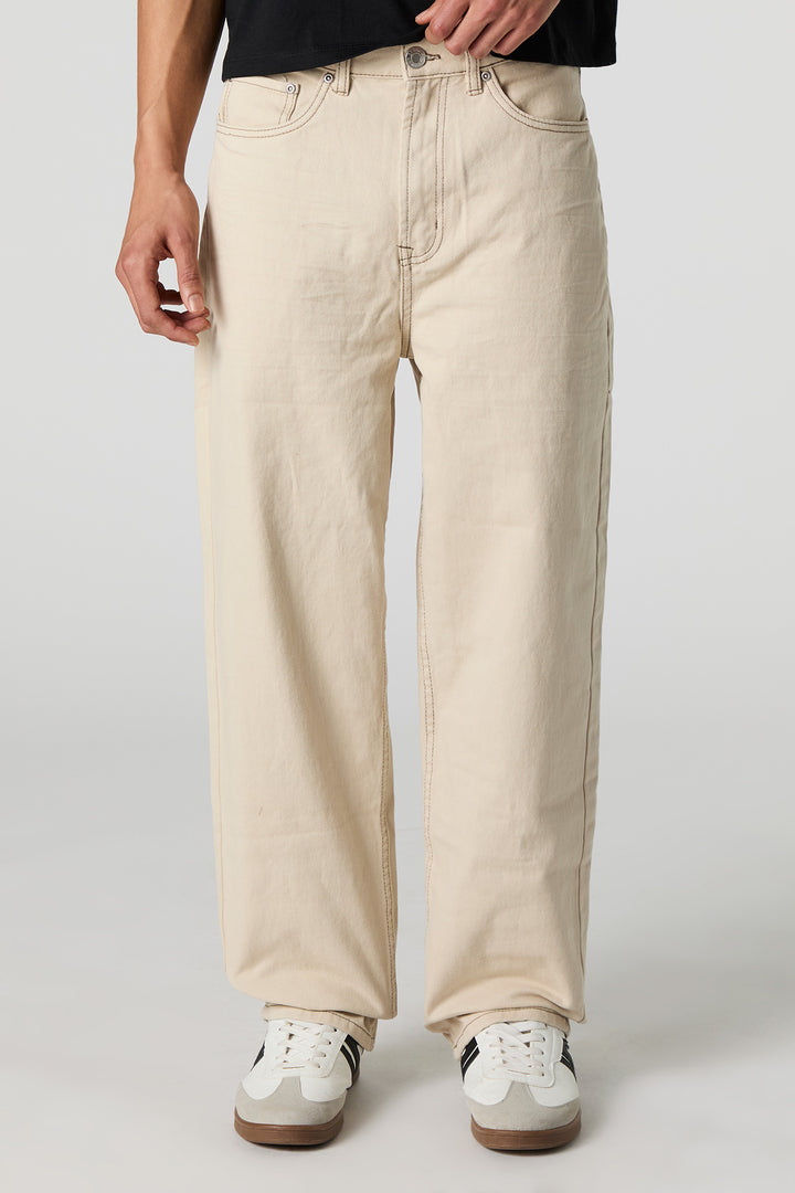 Khaki Baggy Wide Leg Jean