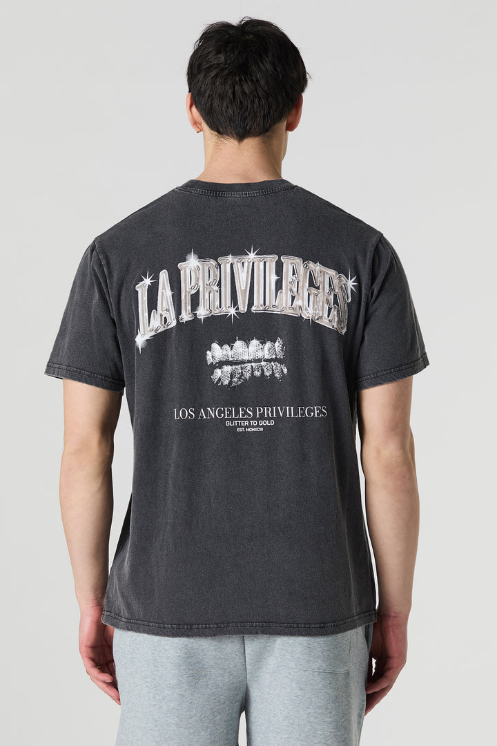 LA Privilege Graphic Washed Relaxed T-Shirt